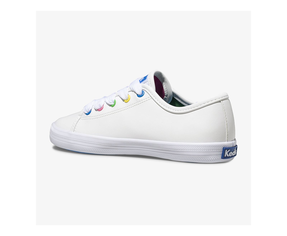 Keds Sneakers White - Kickstart Multi-color Eyelets - Kids LXMSKH-896